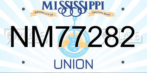 NM77282 Mississippi License Plate