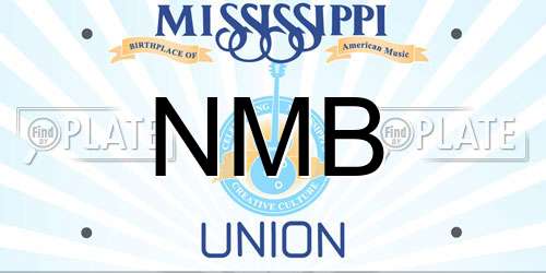 NMB Mississippi License Plate