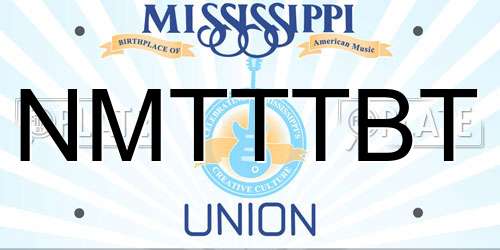 NMTTTBT Mississippi License Plate