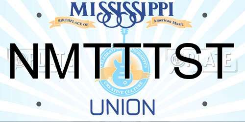 NMTTTST Mississippi License Plate