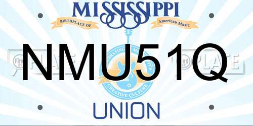 NMU51Q Mississippi License Plate