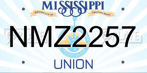 NMZ2257 Mississippi License Plate