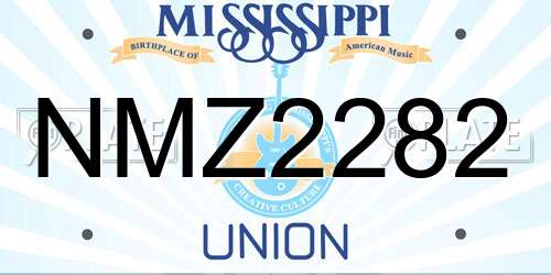 NMZ2282 Mississippi License Plate