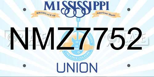 NMZ7752 Mississippi License Plate