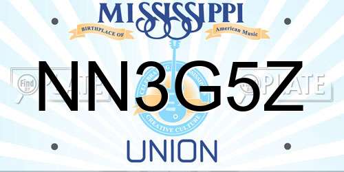 NN3G5Z Mississippi License Plate