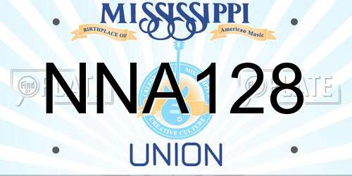 NNA128 Mississippi License Plate