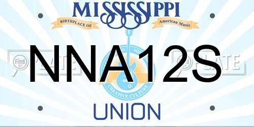 NNA12S Mississippi License Plate