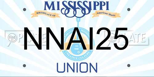 NNAI25 Mississippi License Plate