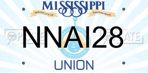 NNAI28 Mississippi License Plate