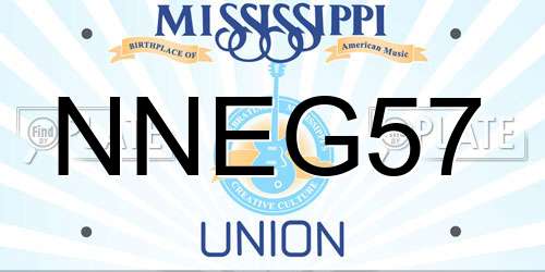 NNEG57 Mississippi License Plate