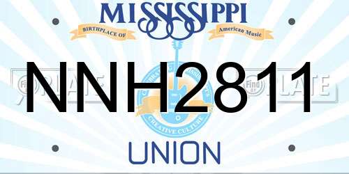 NNH2811 Mississippi License Plate