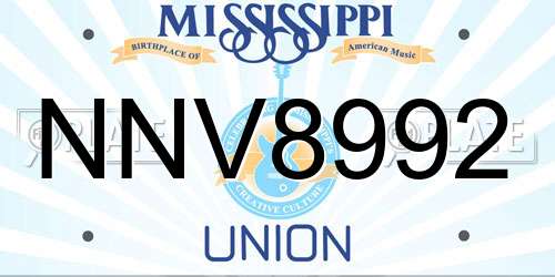 NNV8992 Mississippi License Plate