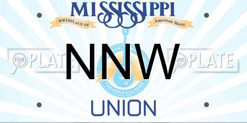 NNW Mississippi License Plate