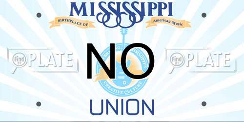 NO Mississippi License Plate