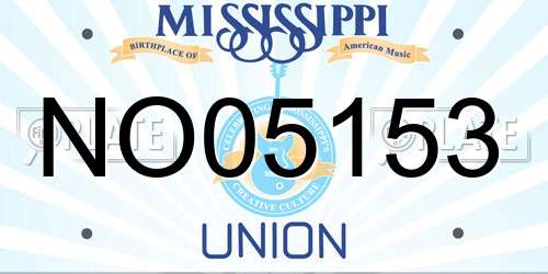 NO05153 Mississippi License Plate
