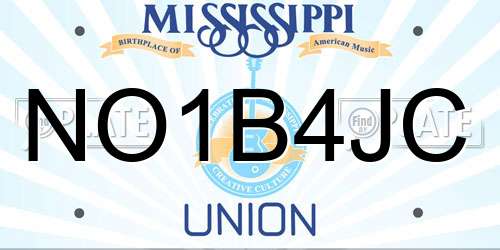 NO1B4JC Mississippi License Plate