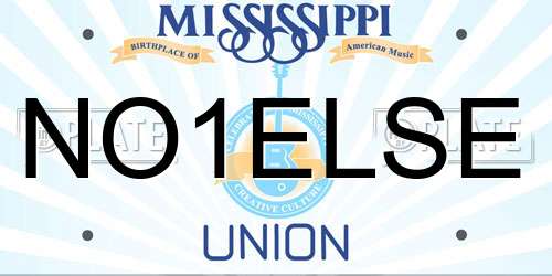 NO1ELSE Mississippi License Plate