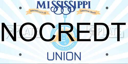 NOCREDT Mississippi License Plate