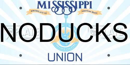 NODUCKS Mississippi License Plate