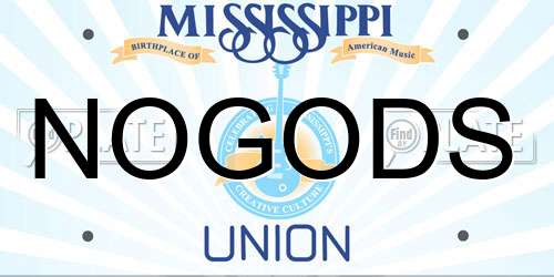 NOGODS Mississippi License Plate