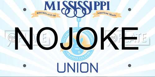 NOJOKE Mississippi License Plate