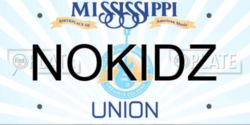 NOKIDZ Mississippi License Plate