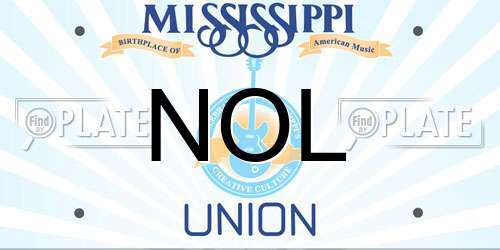 NOL Mississippi License Plate