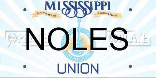 NOLES Mississippi License Plate