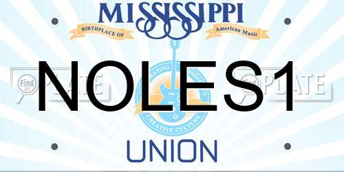NOLES1 Mississippi License Plate