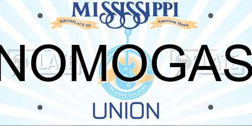 NOMOGAS Mississippi License Plate
