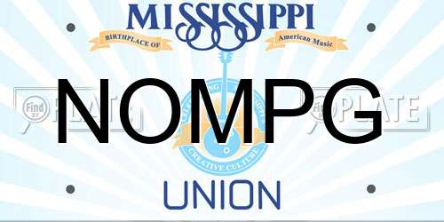 NOMPG Mississippi License Plate