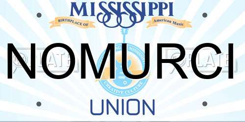 NOMURCI Mississippi License Plate