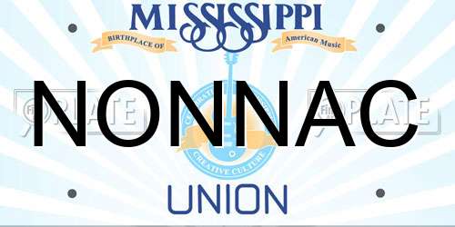 NONNAC Mississippi License Plate