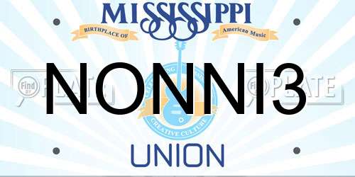 NONNI3 Mississippi License Plate
