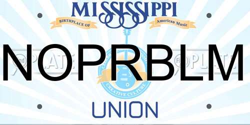 NOPRBLM Mississippi License Plate