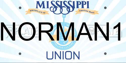 NORMAN1 Mississippi License Plate