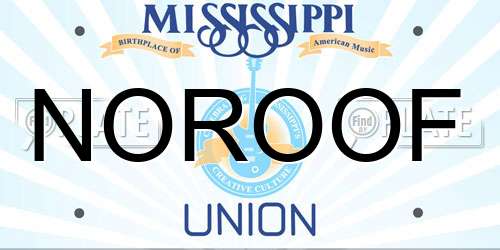 NOROOF Mississippi License Plate