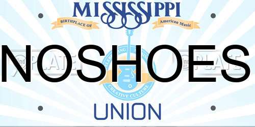 NOSHOES Mississippi License Plate