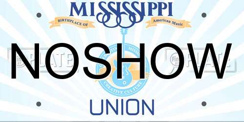 NOSHOW Mississippi License Plate