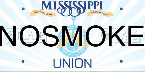NOSMOKE Mississippi License Plate