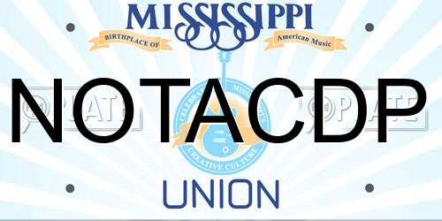 NOTACDP Mississippi License Plate