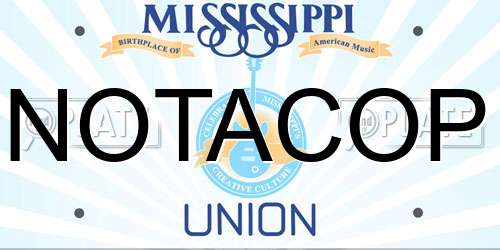NOTACOP Mississippi License Plate