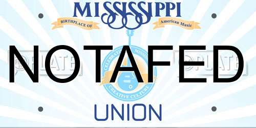 NOTAFED Mississippi License Plate