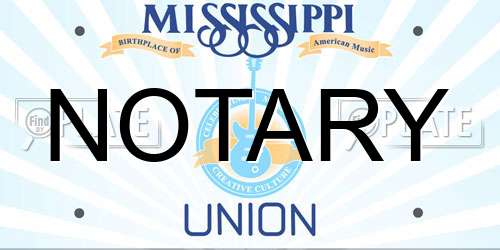 NOTARY Mississippi License Plate