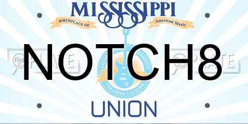 NOTCH8 Mississippi License Plate