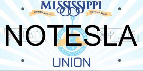 NOTESLA Mississippi License Plate