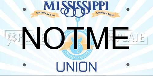 NOTME Mississippi License Plate