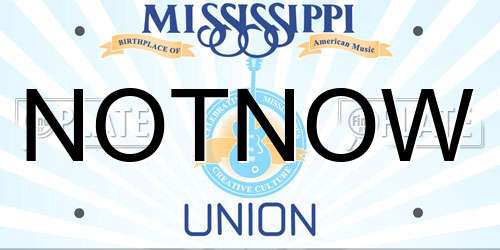 NOTNOW Mississippi License Plate