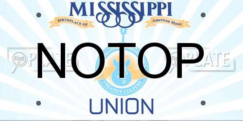 NOTOP Mississippi License Plate