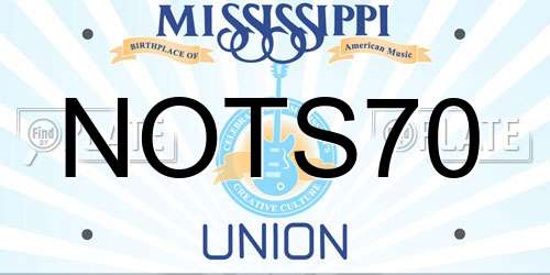 NOTS70 Mississippi License Plate